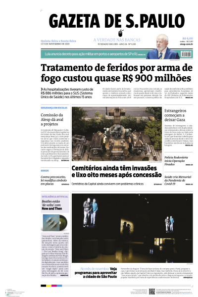 Gazeta de S. Paulo - Edição de 03 de Novembro de 2023