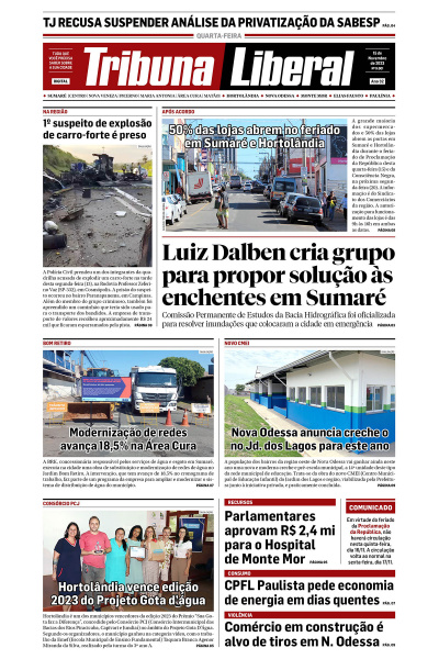 Tribuna Liberal - Edição de 15 de Novembro de 2023