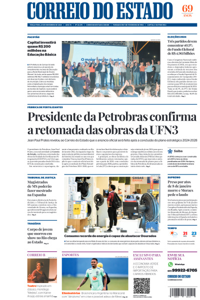 Correio do Estado - Edição de 21 de Novembro de 2023