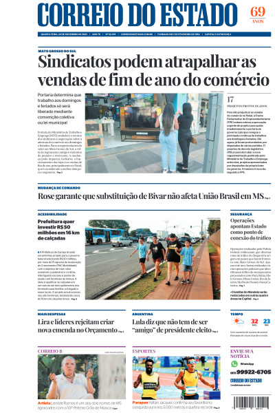 Correio do Estado - Edição de 22 de Novembro de 2023