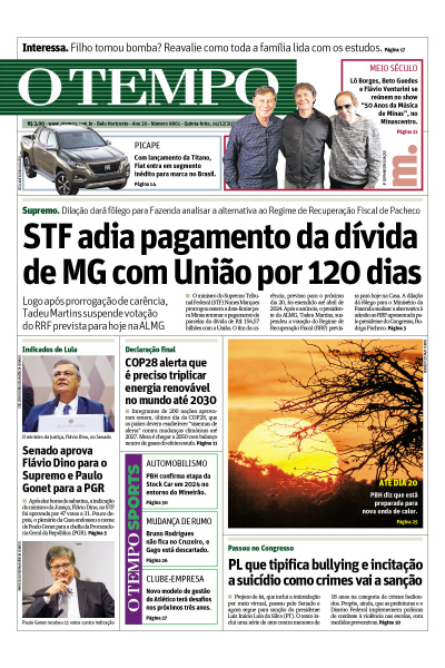 O TEMPO - Edição de 14 de Dezembro de 2023