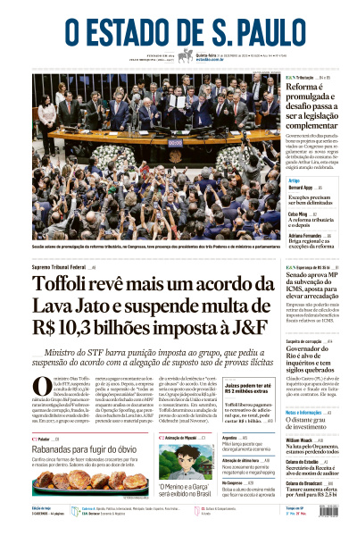 Estadão - Edição de 21 de Dezembro de 2023