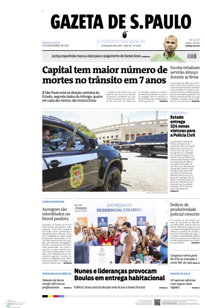 Gazeta de S. Paulo - Edição de 21 de Dezembro de 2023