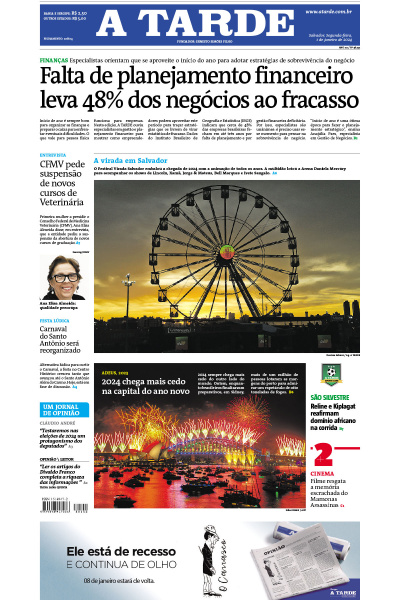 A TARDE - Edição de 01 de janeiro de 2024
