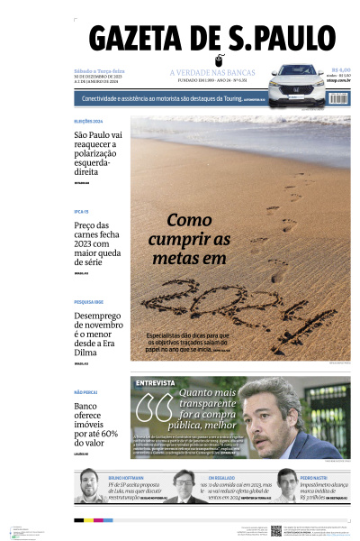 Gazeta de S. Paulo - Edição de 02 de Janeiro de 2024