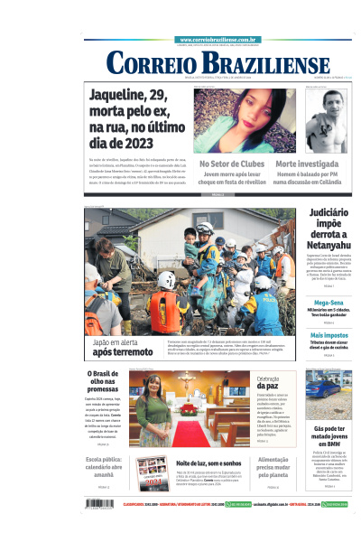 Correio Braziliense - Edição de 02 de Janeiro de 2024