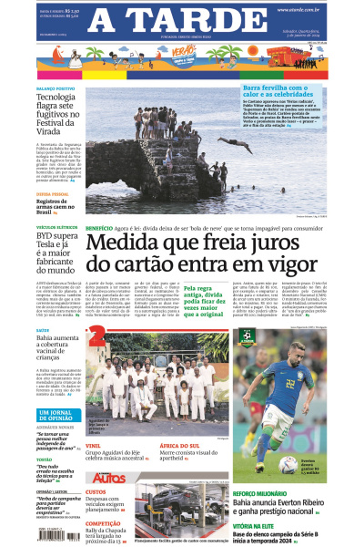 A TARDE - Edição de 03 de janeiro de 2024