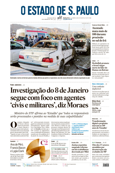 Estadão - Edição de 04 de Janeiro de 2024