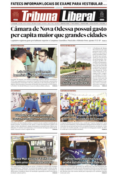 Tribuna Liberal - Edição de 06 de Janeiro de 2024