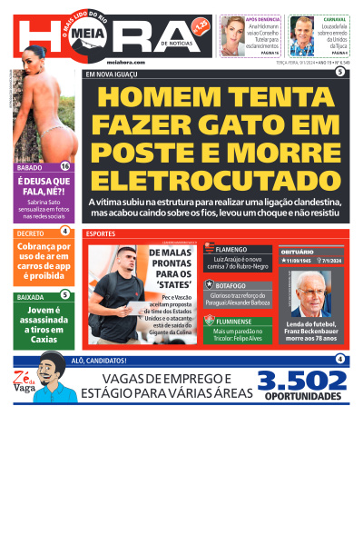 MEIA HORA - Edição de 09 de Janeiro de 2024