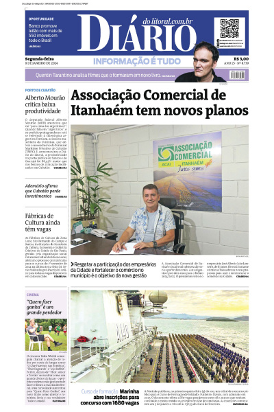 Diário do Litoral – Edição de 08 de Janeiro de 2024