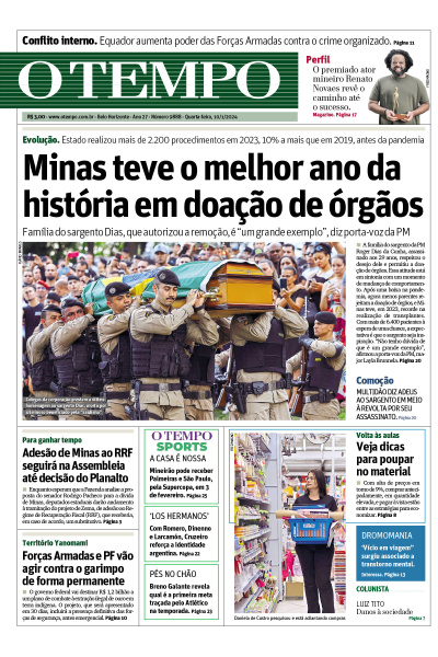 O TEMPO - Edição de 10 de Janeiro de 2024