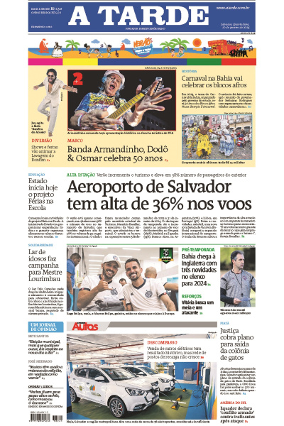 A TARDE - Edição de 10 de janeiro de 2024