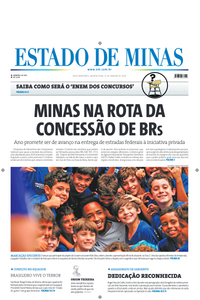 Estado de Minas - Edição de 11 de Janeiro de 2024