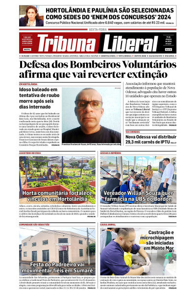 Tribuna Liberal - Edição de 12 de Janeiro de 2024