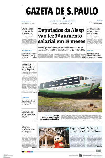 Gazeta de S. Paulo - Edição de 19 de Janeiro de 2024