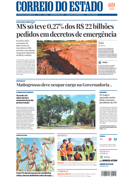 Correio do Estado - Edição de 19 de Janeiro de 2024