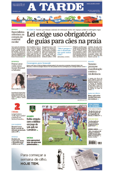 A TARDE - Edição de 22 de janeiro de 2024