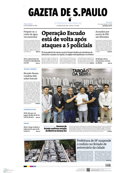 Gazeta de S. Paulo - Edição de 23 de Janeiro de 2024