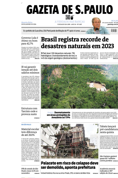 Gazeta de S. Paulo – Edição de 24 de Janeiro de 2024
