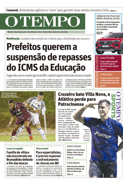 O TEMPO - Edição de 25 de Janeiro de 2024