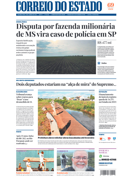 Correio do Estado - Edição de 29 de Janeiro de 2024