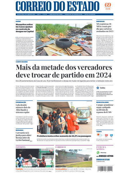 Correio do Estado - Edição de 31 de Janeiro de 2024