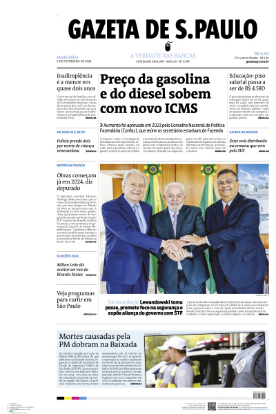 Gazeta de S. Paulo - Edição de 02 de Fevereiro de 2024