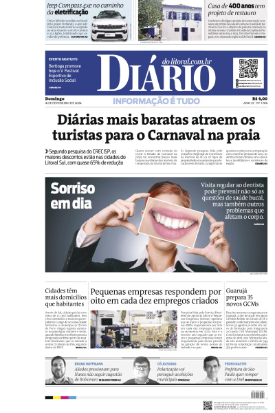 Diário do Litoral – Edição de 04 de Fevereiro de 2024