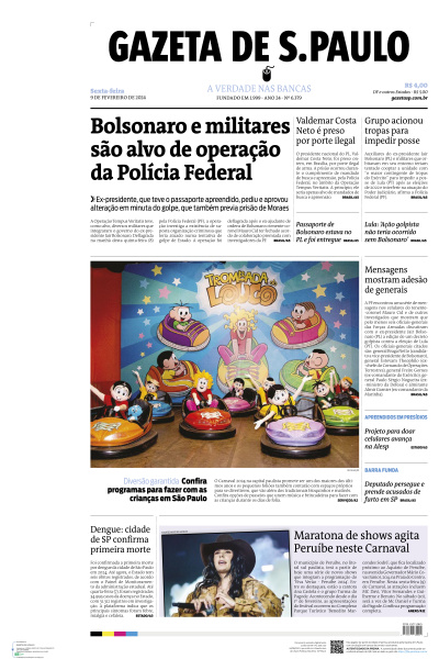 Gazeta de S. Paulo - Edição de 09 de Fevereiro de 2024
