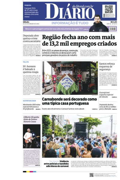 Diário do Litoral – Edição de 10 de Fevereiro de 2024