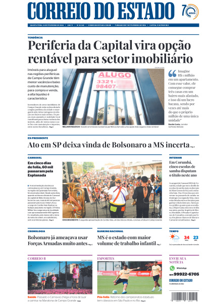 Correio do Estado - Edição de 14 de Fevereiro de 2024