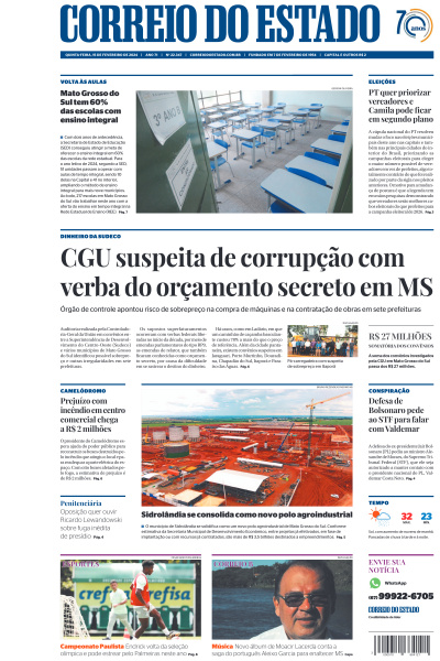 Correio do Estado - Edição de 15 de Fevereiro de 2024