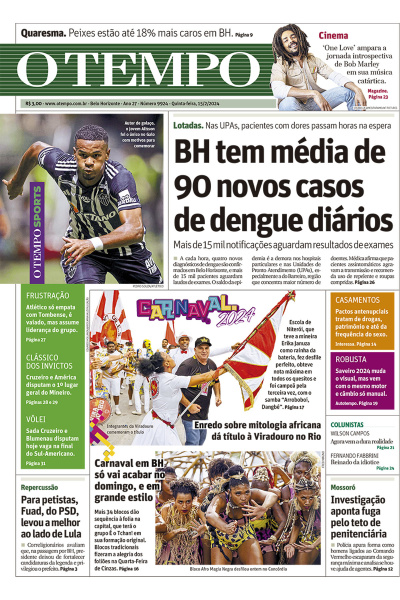 O TEMPO - Edição de 15 de Fevereiro de 2024