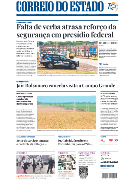 Correio do Estado - Edição de 16 de Fevereiro de 2024