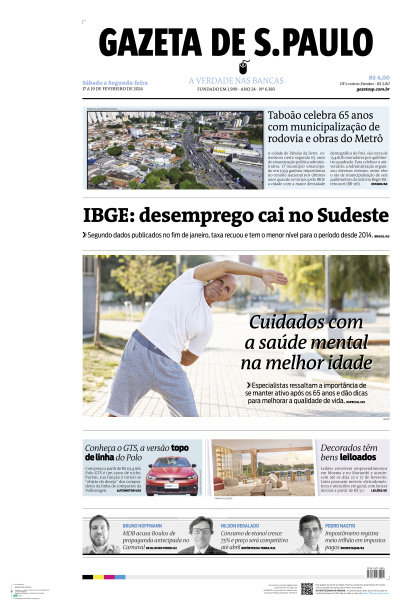 Gazeta de S. Paulo - Edição de 17 de Fevereiro de 2024