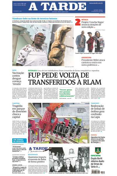 A TARDE - Edição de 17 de fevereiro de 2024