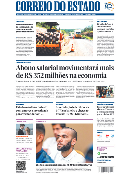 Correio do Estado - Edição de 23 de Fevereiro de 2024