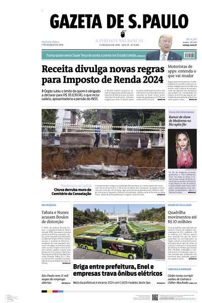 Gazeta de S. Paulo - Edição de 07 de Março de 2024