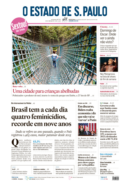 Estadão - Edição de 08 de Março de 2024