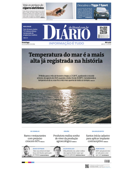 Diário do Litoral – Edição de 10 de Março de 2024