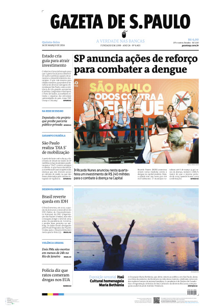 Gazeta de S. Paulo - Edição de 14 de Março de 2024