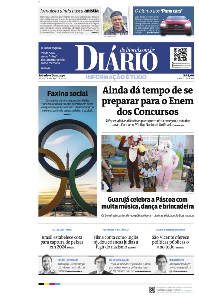 Diário do Litoral – Edição de 30 e 31 de Março de 2024