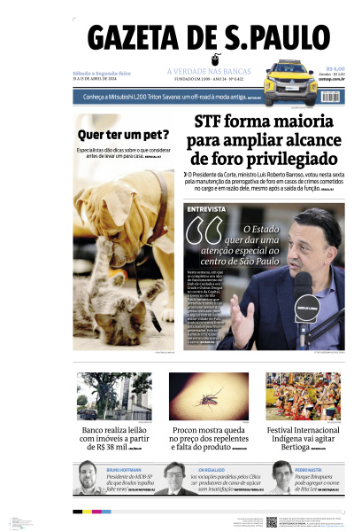 Gazeta de S. Paulo - Edição de 14 de Abril de 2024