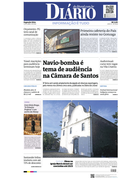 Diário do Litoral – Edição de 15 de Abril de 2024