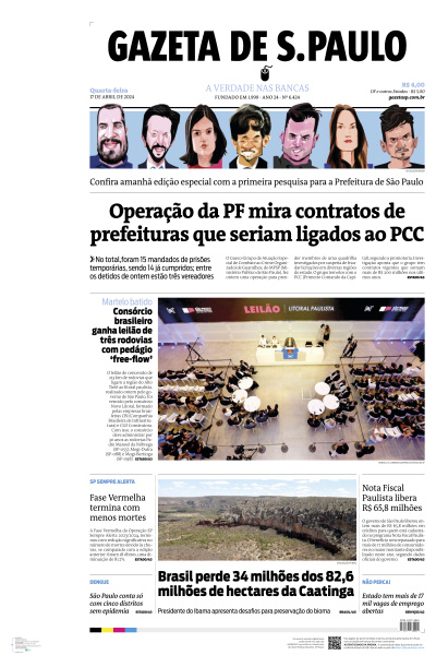 Gazeta de S. Paulo - Edição de 17 de Abril de 2024