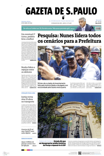 Gazeta de S. Paulo - Edição de 18 de Abril de 2024