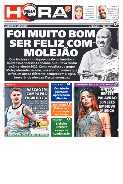 MEIA HORA - Edição de 27 de Abril de 2024