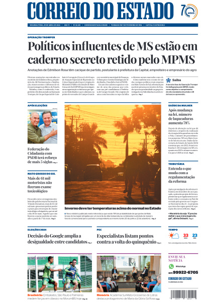 Correio do Estado - Edição de 29 de Abril de 2024