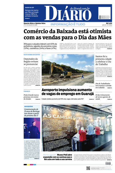 Diário do Litoral - Edição de 01 e 02 de Maio de 2024